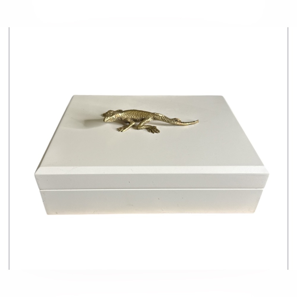 Dwell Studio Brass Lizard Keepsake Box vintage